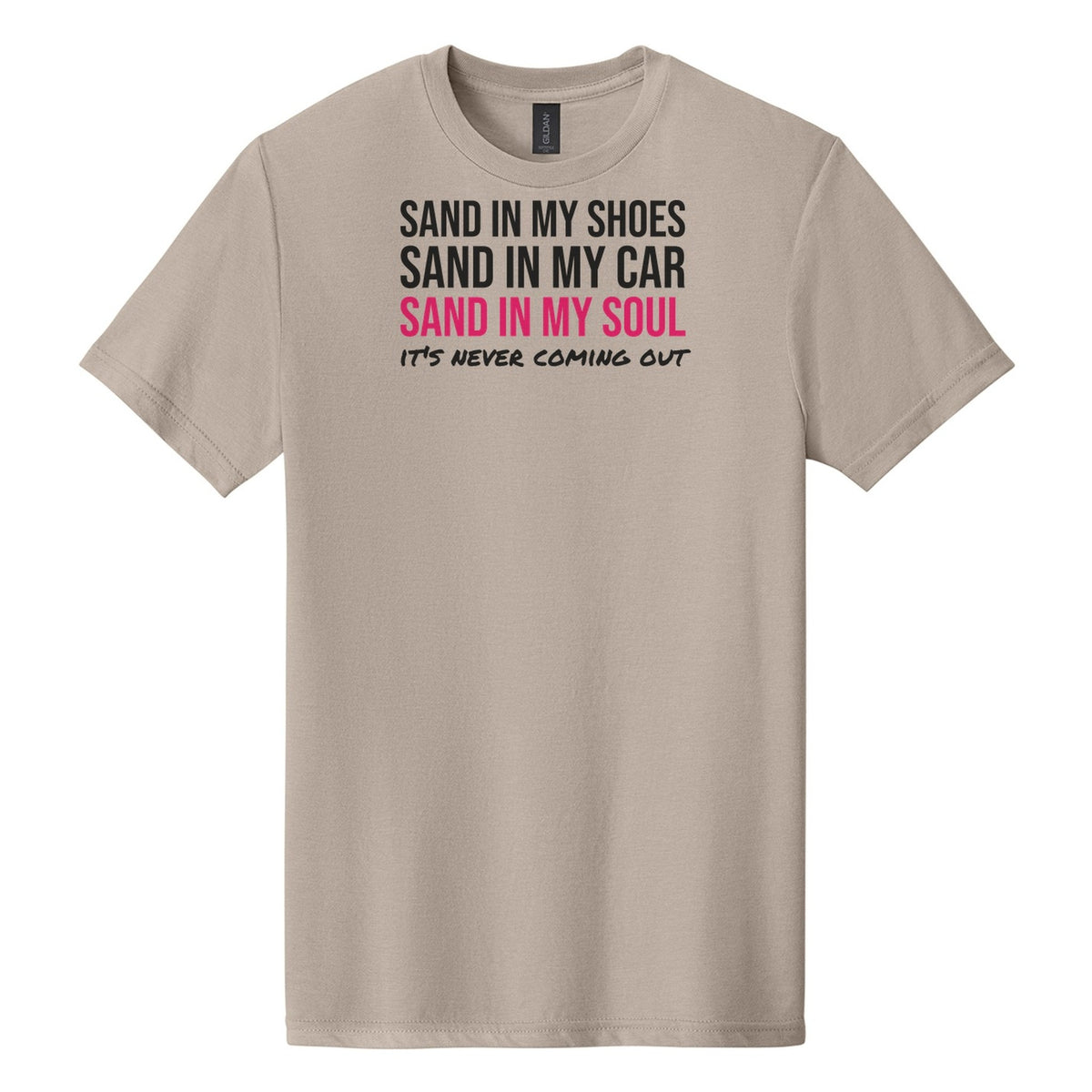 Sand In My Soul tee on Gildan Softstyle CVC 64000CVC in Slate
