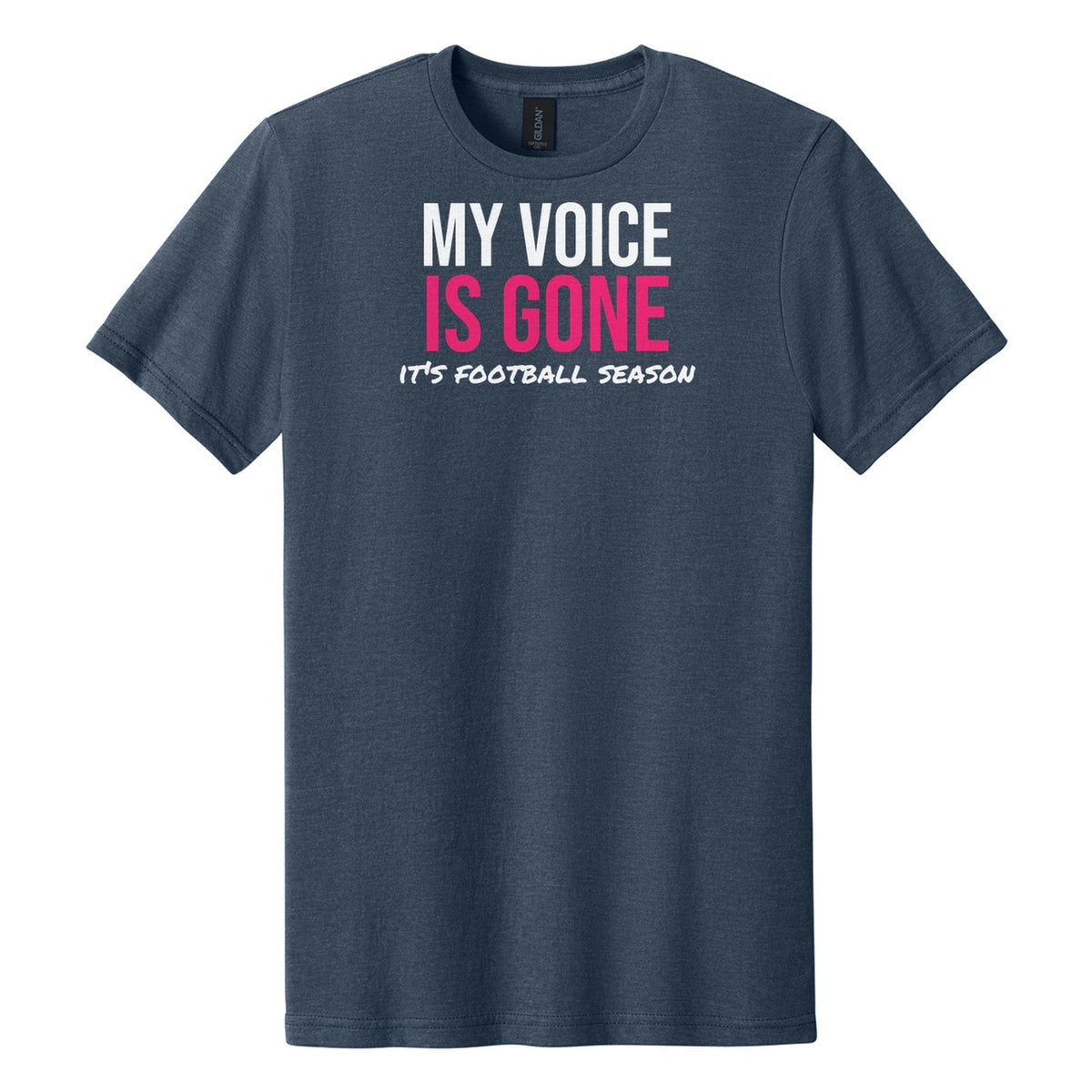 My Voice Is Gone It's Football Season tee in Navy Mist