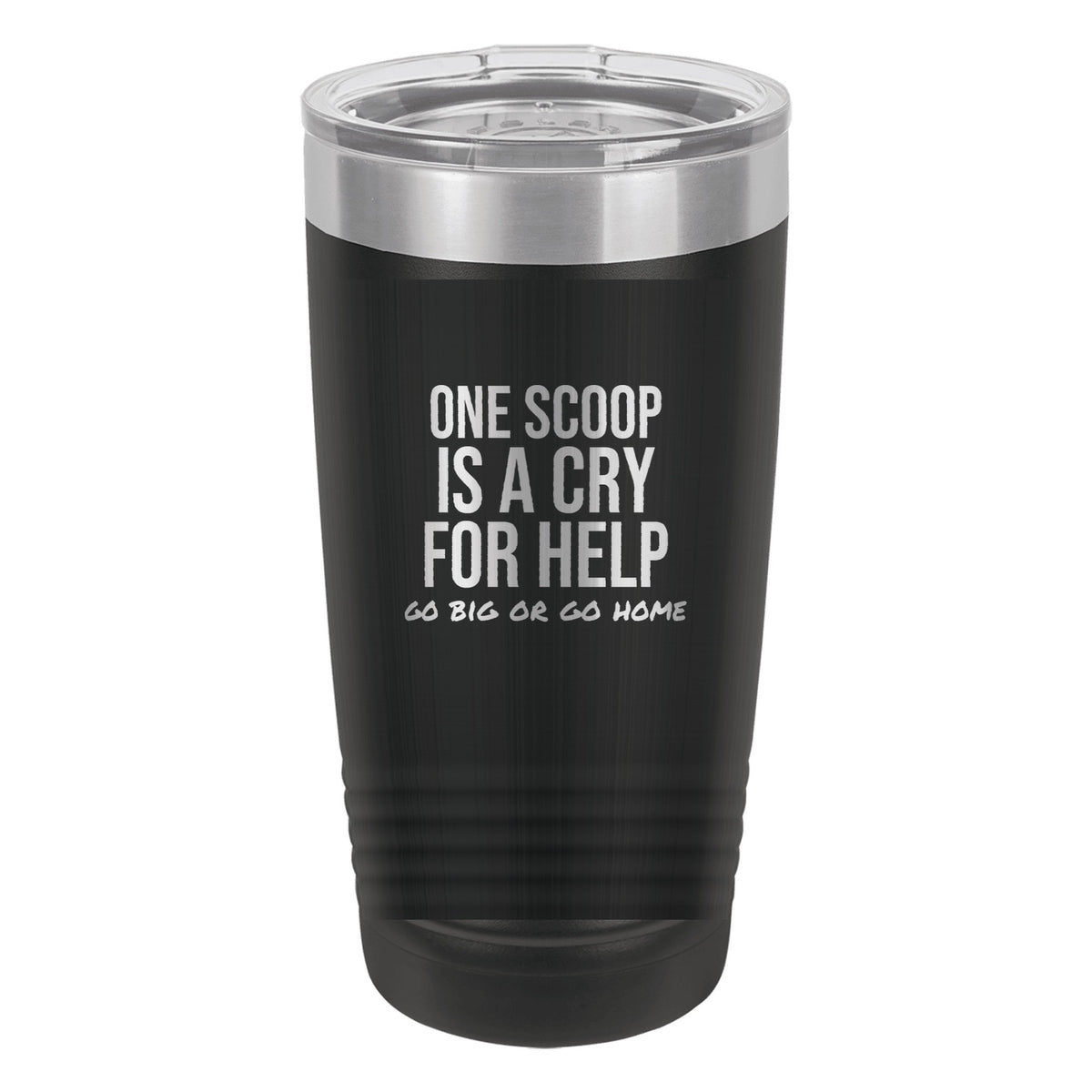 Sundae Is A Lifestyle laser etched 20 oz Polar Camel ringneck tumbler in Black