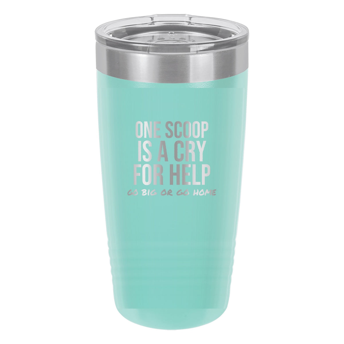 Sundae Is A Lifestyle laser etched 20 oz Polar Camel ringneck tumbler in Teal