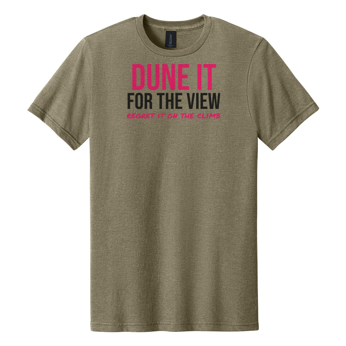 Dune It For The View tee on Gildan Softstyle CVC 64000CVC in Dune Mist