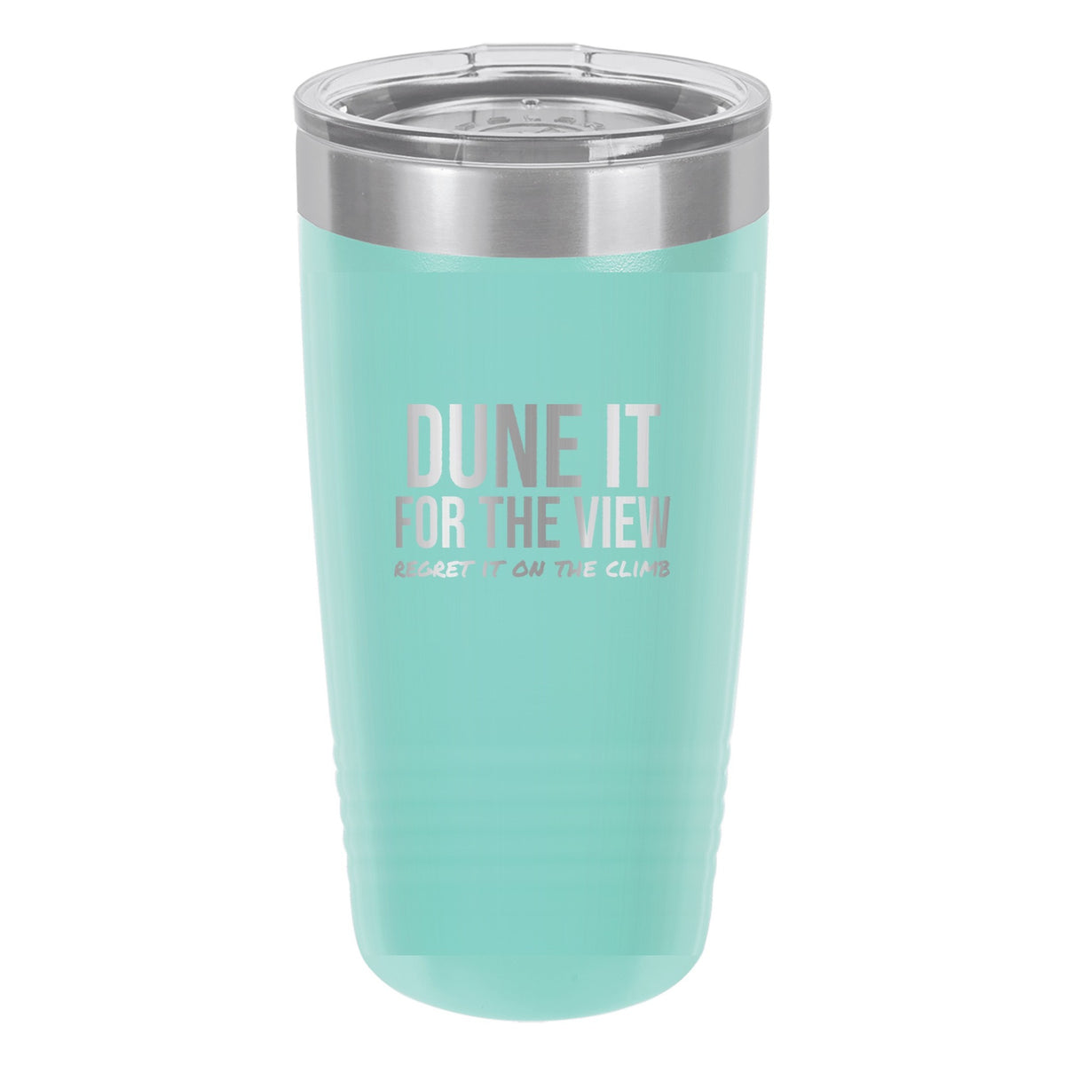 Dune It For The View laser etched 20 oz Polar Camel ringneck tumbler in Teal