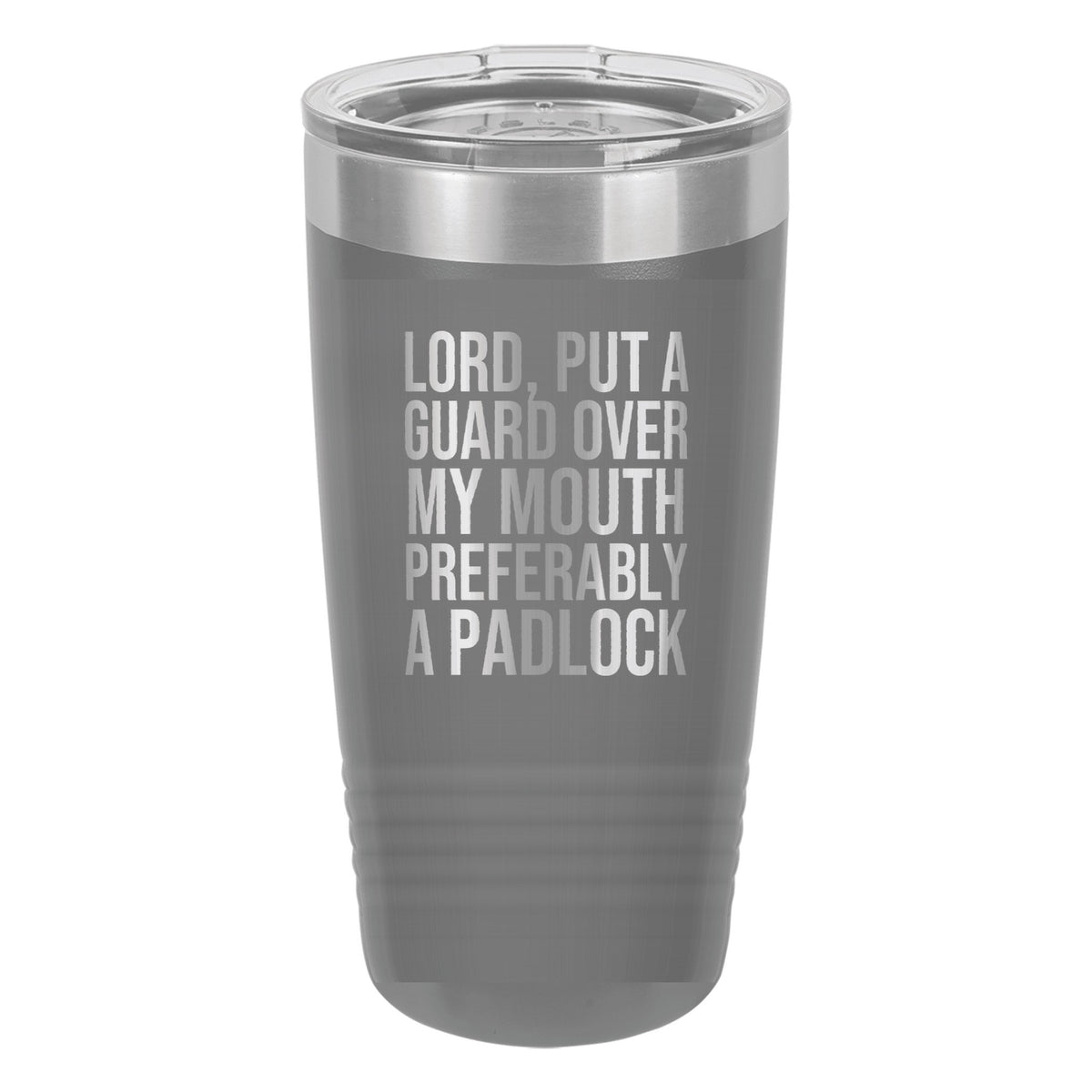 Lord, Put a Guard Over My Mouth. Preferably a Padlock tumbler in Dark Gray