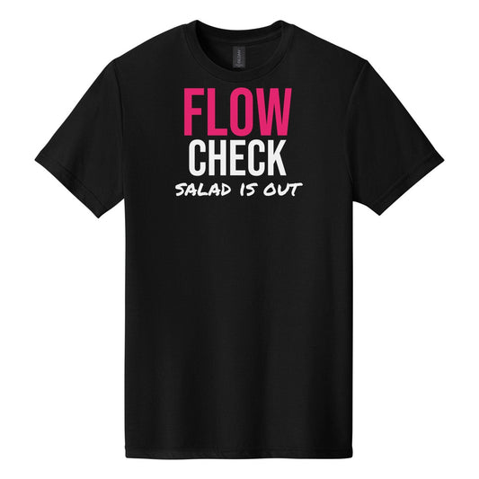 Flow Check hockey tee in Pitch Black