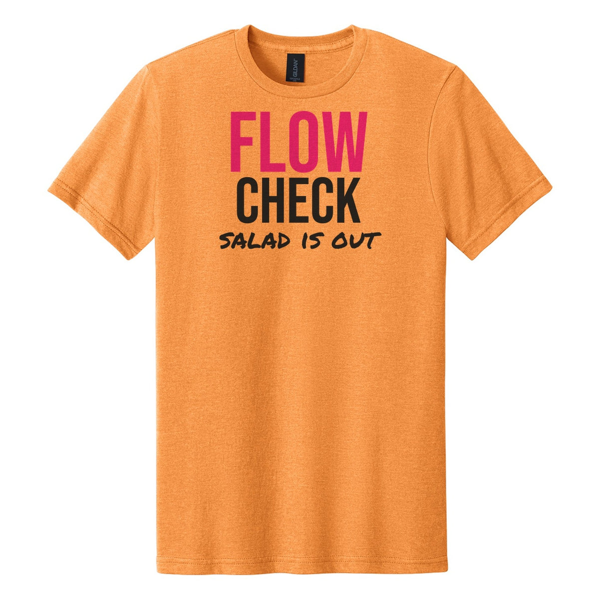 Flow Check hockey tee in Tangerine Mist