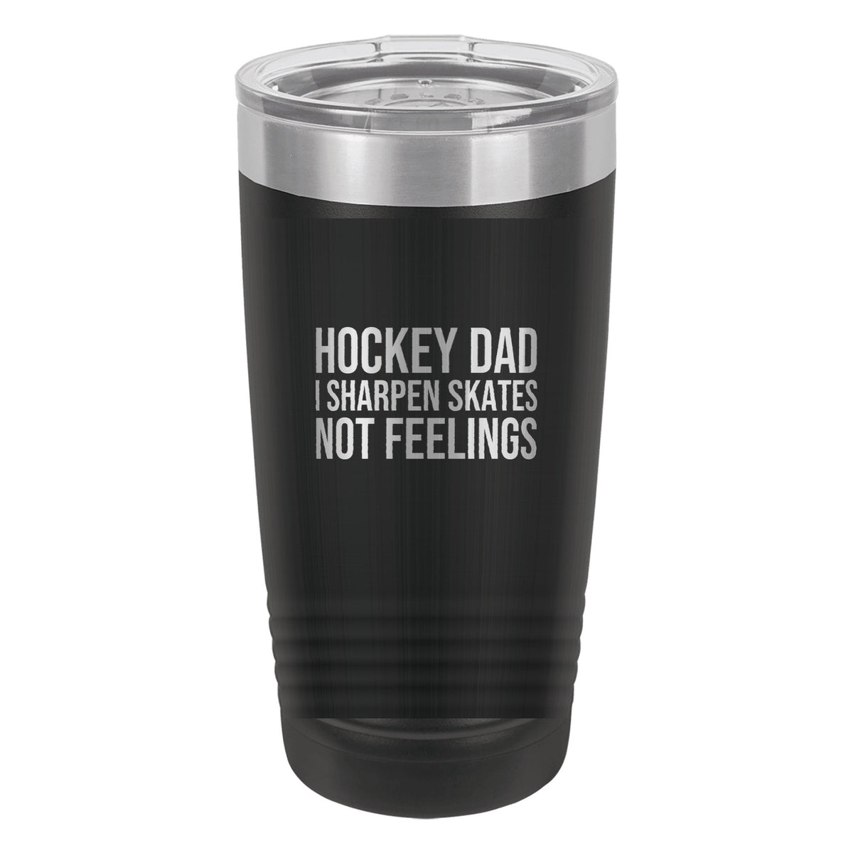 Hockey Dad Fixes Skates Not Feelings hockey tumbler in Black