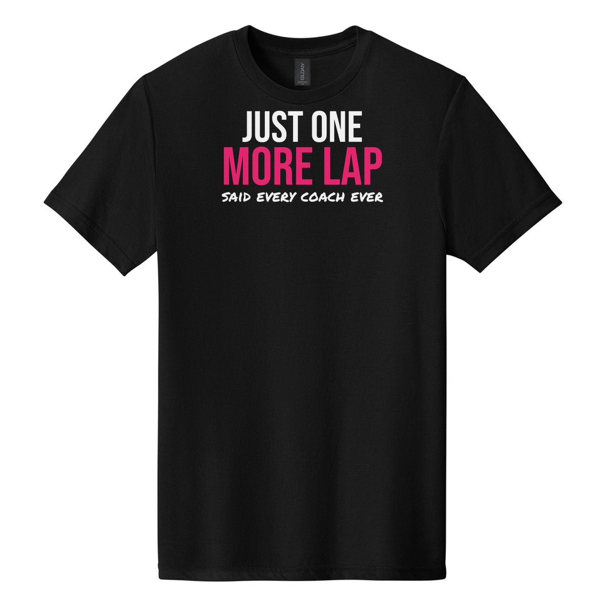 Just One More Lap hockey tee in Pitch Black