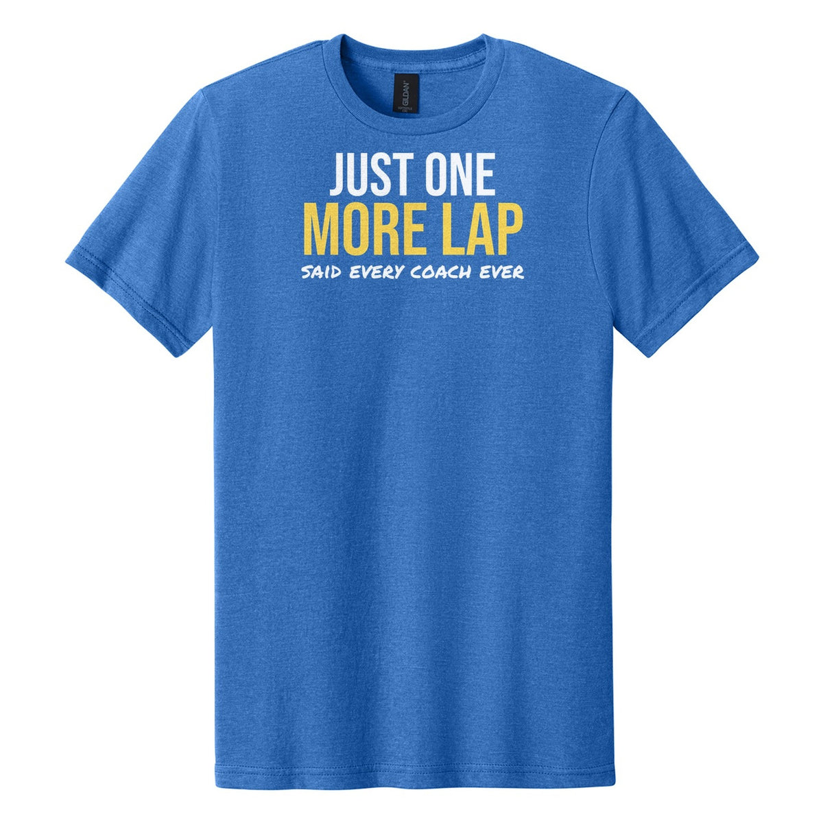 Just One More Lap hockey tee in Royal Mist