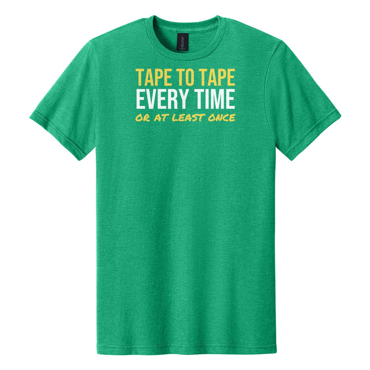 Tape To Tape Every Time hockey tee in Kelly Mist