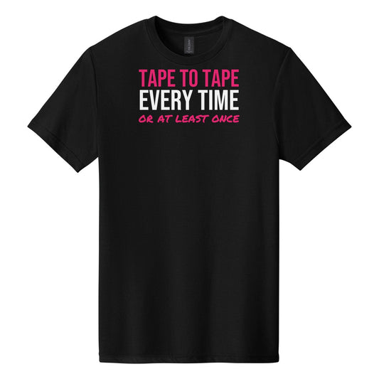 Tape To Tape Every Time hockey tee in Pitch Black