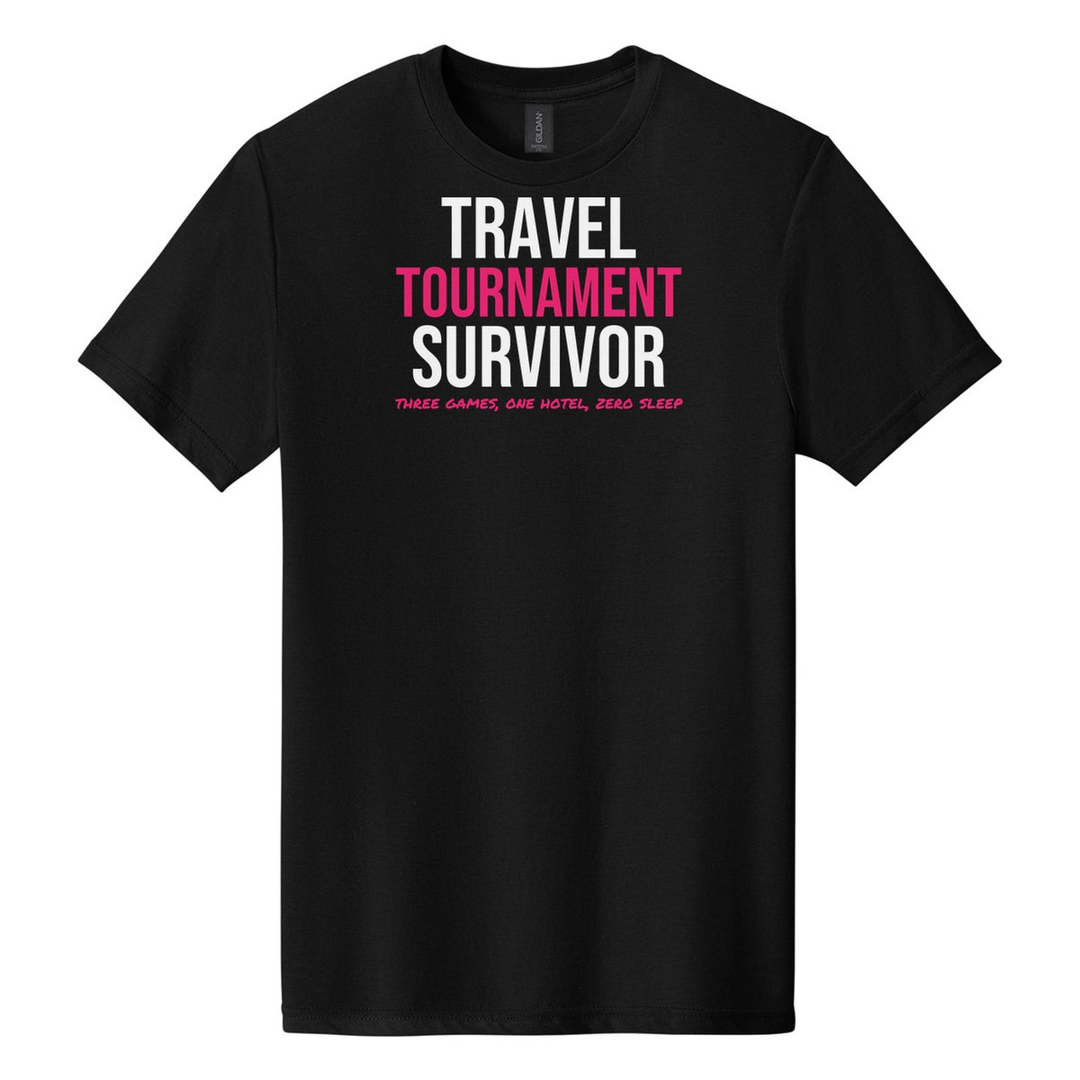 Travel Tournament Survivor hockey tee in Pitch Black