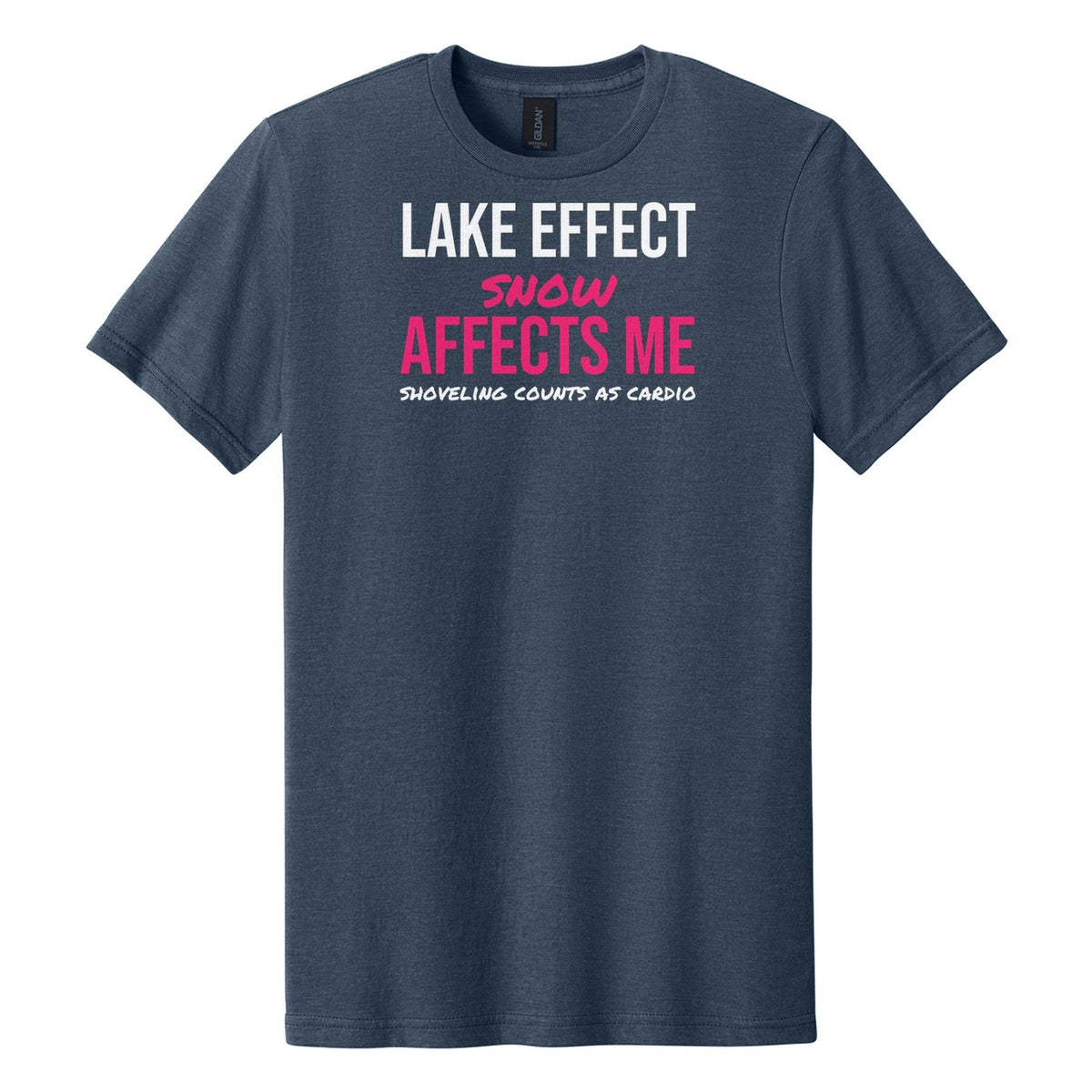 Lake Effect Affects Me tee on Gildan Softstyle CVC 64000CVC in Navy Mist