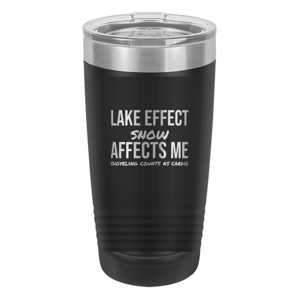 Lake Effect Affects Me laser etched 20 oz Polar Camel ringneck tumbler in Black