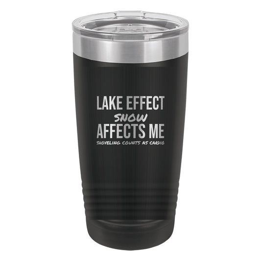 Lake Effect Affects Me laser etched 20 oz Polar Camel ringneck tumbler in Black