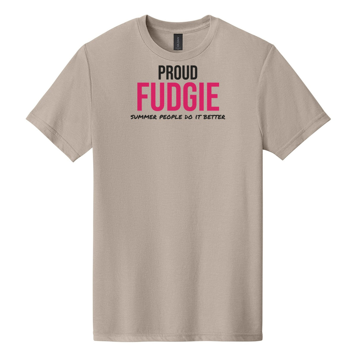Proud Fudgie tee on Gildan Softstyle CVC 64000CVC in Slate