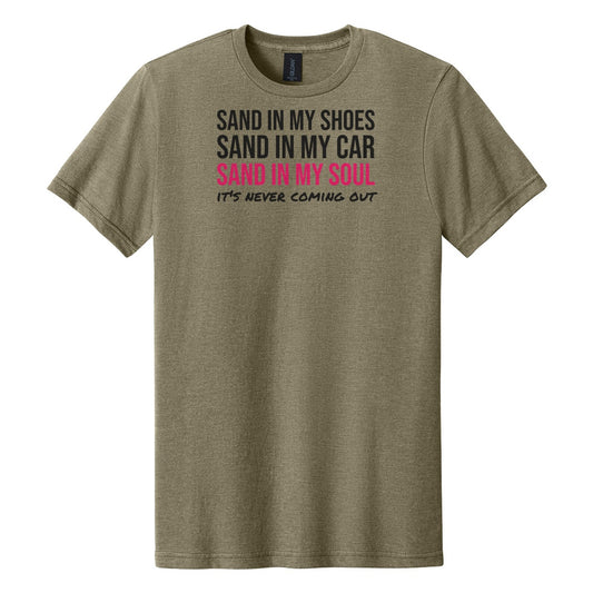 Sand In My Soul tee on Gildan Softstyle CVC 64000CVC in Dune Mist