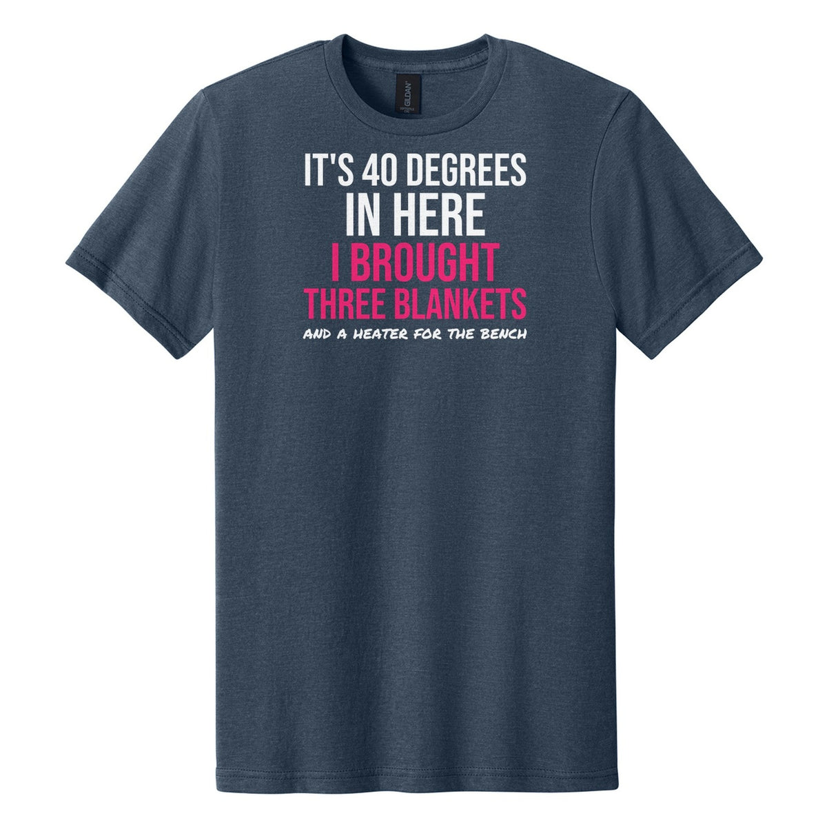 I Brought Three Blankets tee in Navy Mist