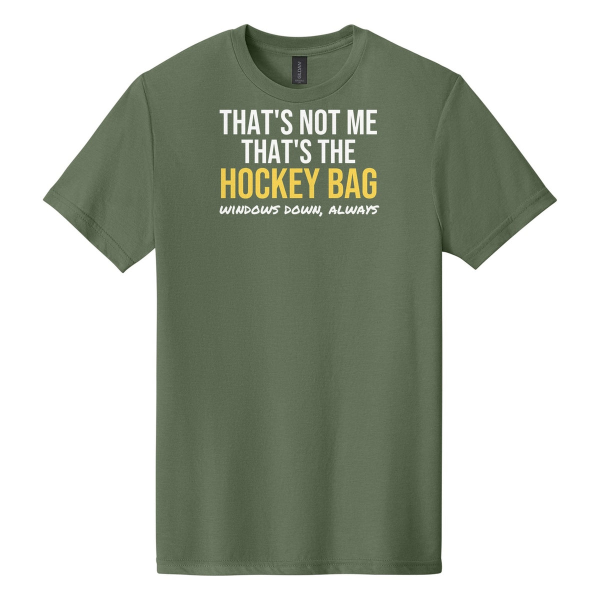 That's Not Me That's The Hockey Bag tee in Cactus
