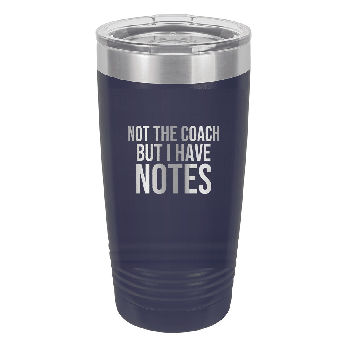 Not The Coach But I Have Notes tumbler in Navy Blue