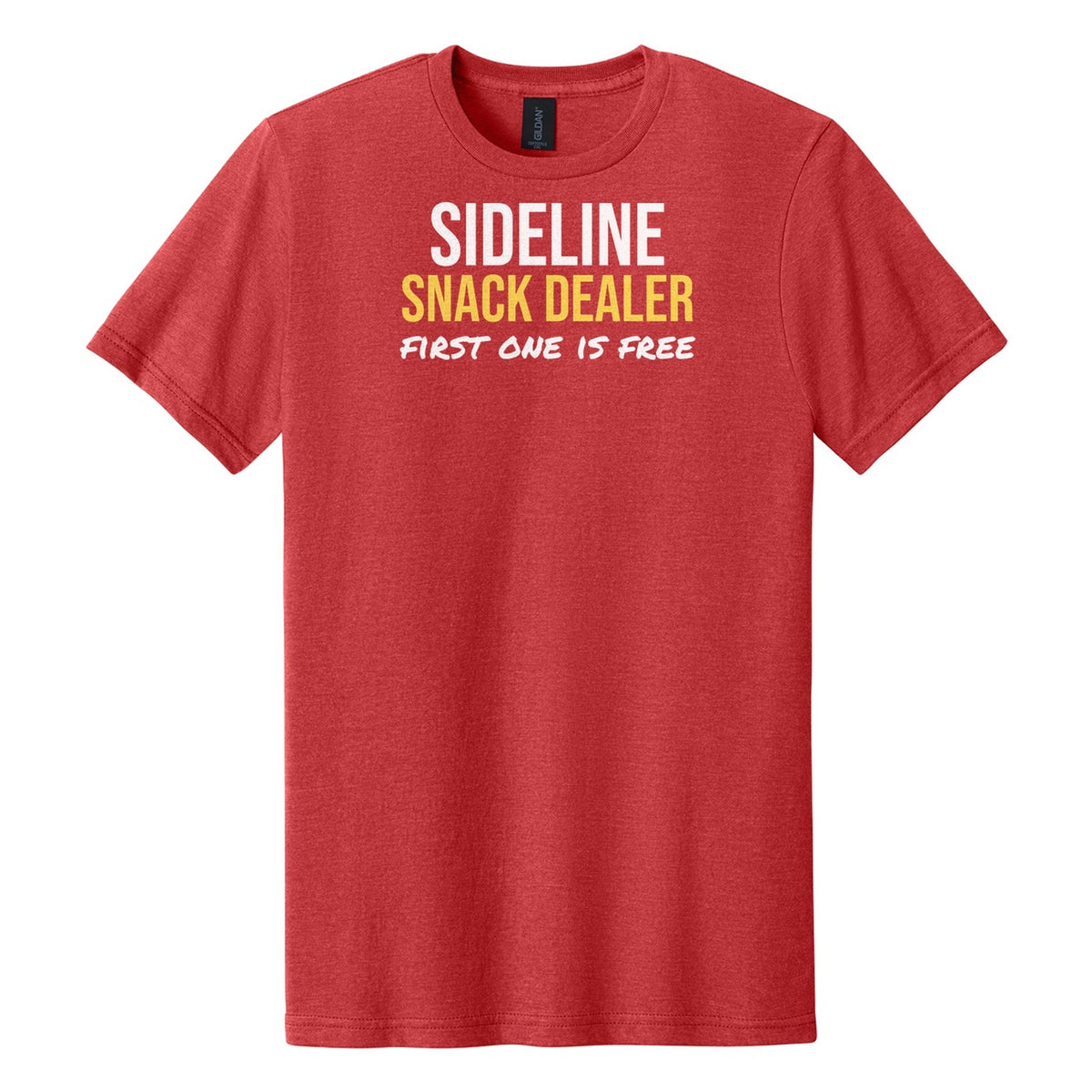 Sideline Snack Dealer tee in Red Mist