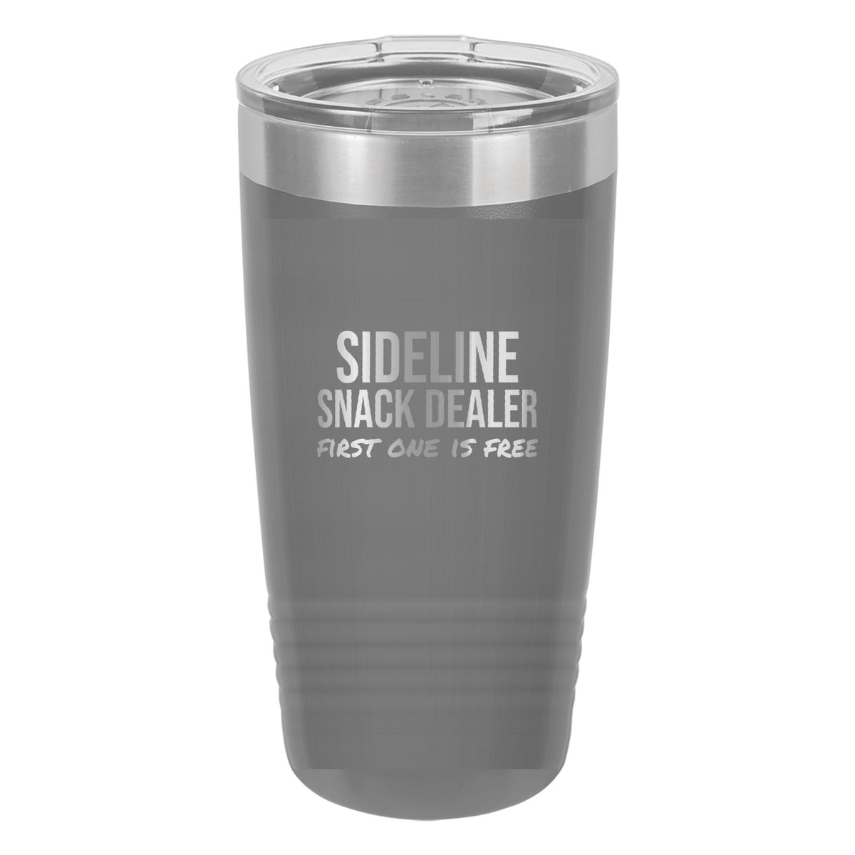 Sideline Snack Dealer tumbler in Dark Gray