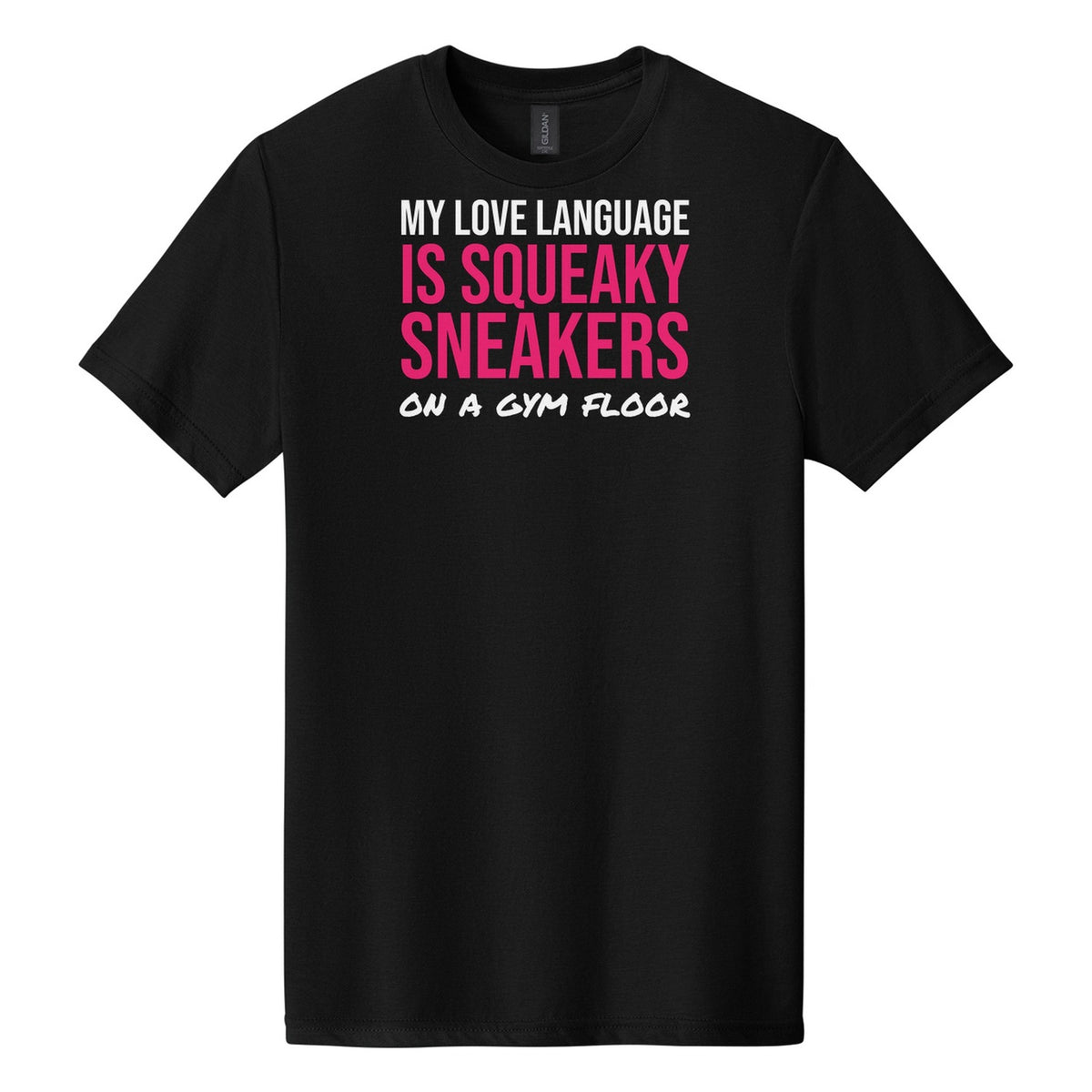 My Love Language Is Squeaky Sneakers tee in Pitch Black