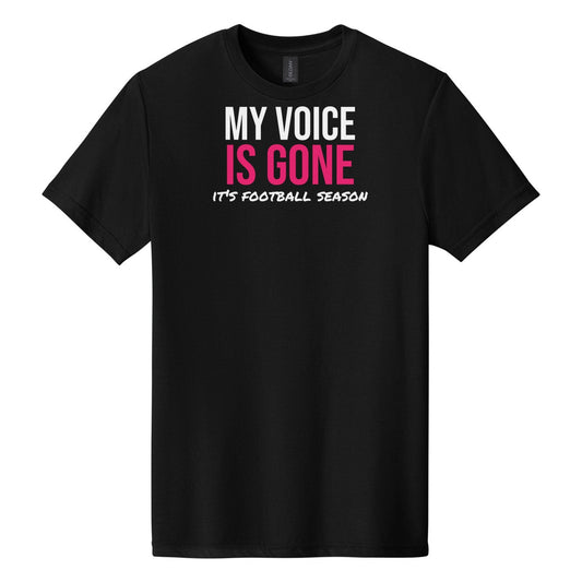 My Voice Is Gone It's Football Season tee in Pitch Black