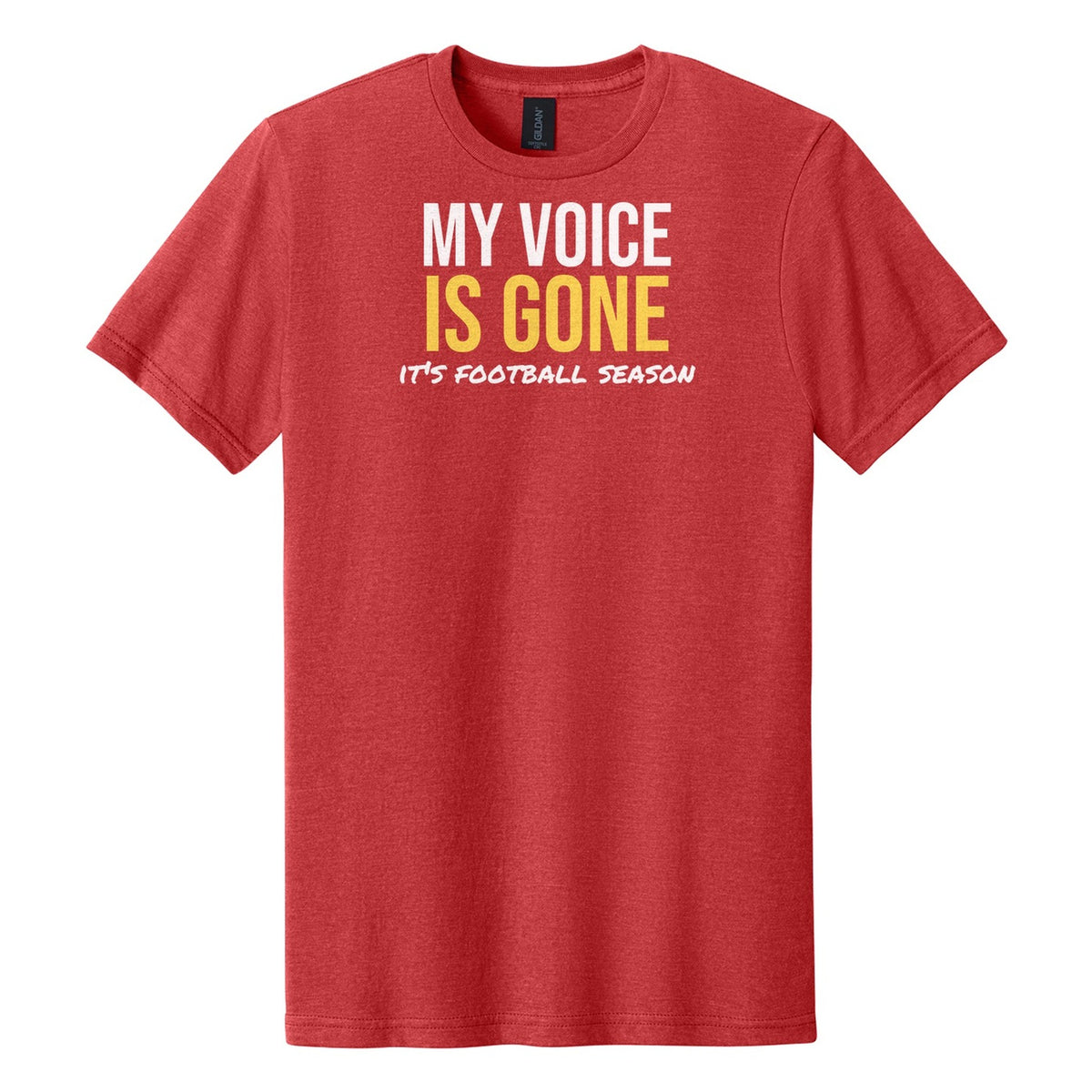 My Voice Is Gone It's Football Season tee in Red Mist