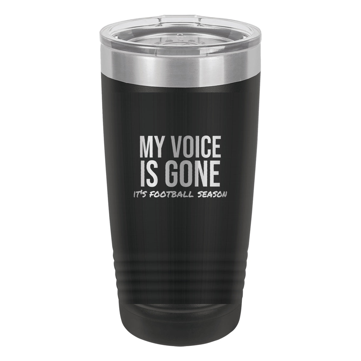 My Voice Is Gone It's Football Season tumbler in Black
