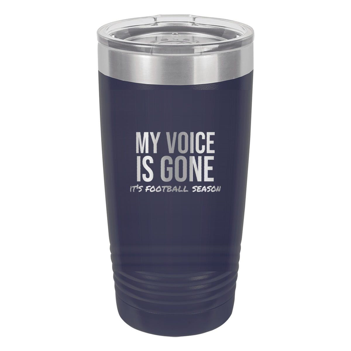 My Voice Is Gone It's Football Season tumbler in Navy Blue